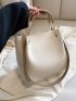 Stitch Detail Top Handle Bag