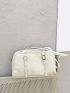 Minimalist Buckle Decor Baguette Bag