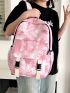 Tie Dye Buckle Decor Functional Backpack