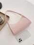 Crocodile Embossed Baguette Bag