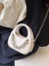 Minimalist Chain Decor Saddle Bag