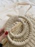Straw Top Handle Bag