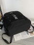 Letter Graphic Drawstring Decor Backpack