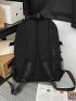 Letter Graphic Drawstring Decor Backpack