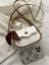 Mini Twilly Scarf Decor Flap Saddle Bag