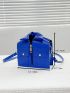 Mini Studded Decor Ruched Zip Front Novelty Bag