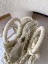Knot Decor Straw Bag