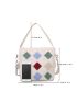 Mini Geometric Decor Square Bag