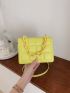 Mini Minimalist Embossed Chain Decor Crossbody Bag