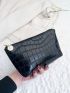 Crocodile Embossed Bucket Bag