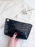 Crocodile Embossed Bucket Bag