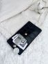 Crocodile Embossed Flap Coin Purse