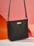Geometric Metal Decor Bucket Bag