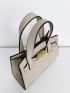 Mini Metal Decor Double Handle Square Bag