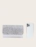 Mini Metallic Allover Glitter Decor Square Bag