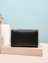 Studded Decor Flap Chain Square Bag