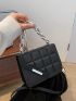 Mini Plaid Embossed Chain Decor Flap Square Bag