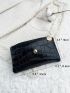 Crocodile Embossed Snap Button Coin Purse