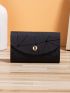 Geo Graphic Snap Button Detail Card Holder