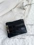 Crocodile Embossed Double Zip Coin Purse