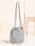 Mini Rhinestone Decor Bucket Bag