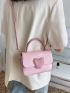 Heart Decor Flap Square Bag