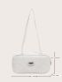 Jacquard Floral Pattern Square Bag