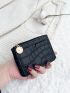 Crocodile Embossed Zipper Coin Purse