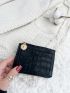 Crocodile Embossed Zipper Coin Purse