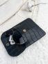 Mini Crocodile Embossed Flap Square Bag
