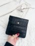 Mini Crocodile Embossed Flap Square Bag