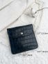 Mini Crocodile Embossed Flap Square Bag