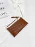 Crocodile Embossed Zip Small Wallet