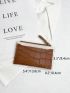 Crocodile Embossed Zip Small Wallet