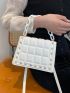 Faux Pearl & Chain Decor Flap Square Bag