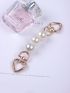 Heart & Faux Pearl Decor Bag Strap