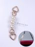 Heart & Faux Pearl Decor Bag Strap