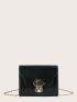 Mini Twist Lock Flap Chain Square Bag
