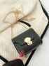 Mini Twist Lock Flap Chain Square Bag