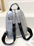 Quilted Detail Contrast Piping Functional Backpack