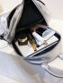 Quilted Detail Contrast Piping Functional Backpack