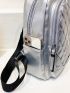 Quilted Detail Contrast Piping Functional Backpack