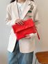 Minimalist Snap Button Square Bag