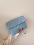 Button Decor Flap Clutch Bag
