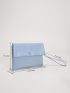 Button Decor Flap Clutch Bag
