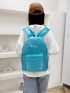 Letter Graphic Large Capacity Foldable Backpack