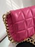 Quilted Flap Chain Square Bag