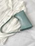 Crocodile Embossed Baguette Bag
