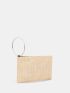 Vacation Design Ring Handle Straw Bag