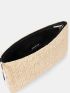 Vacation Design Ring Handle Straw Bag